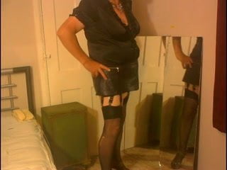 Dee in Black Mini Skirt