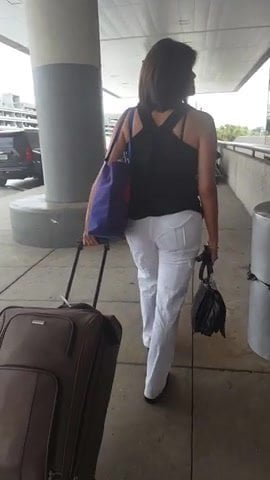 Hot milf in transparent pants at FLL airpot part 2