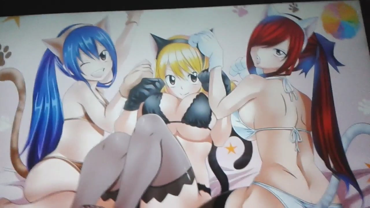 Lucy, Erza, Wendy (Fairy Tail) Cum Tribute