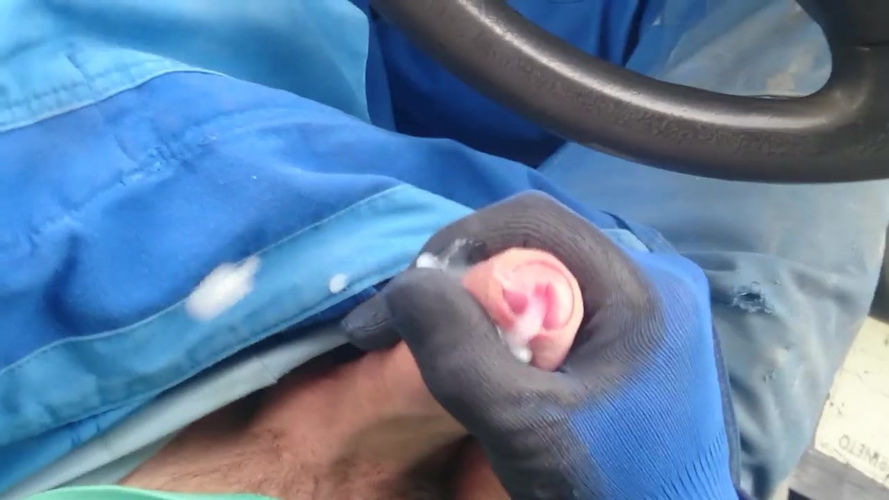 Wanking my hard cock in my car for a huge cumshot