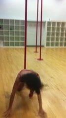 Jessica Szohr pole-dancing practice 2