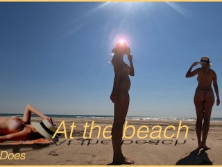 Exhibitionist Wife Beach Voyeur 4k | Fully Nude | Wifey Does