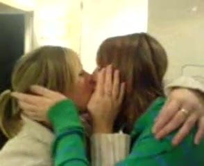 Fit British Girls Tonguing Each Other