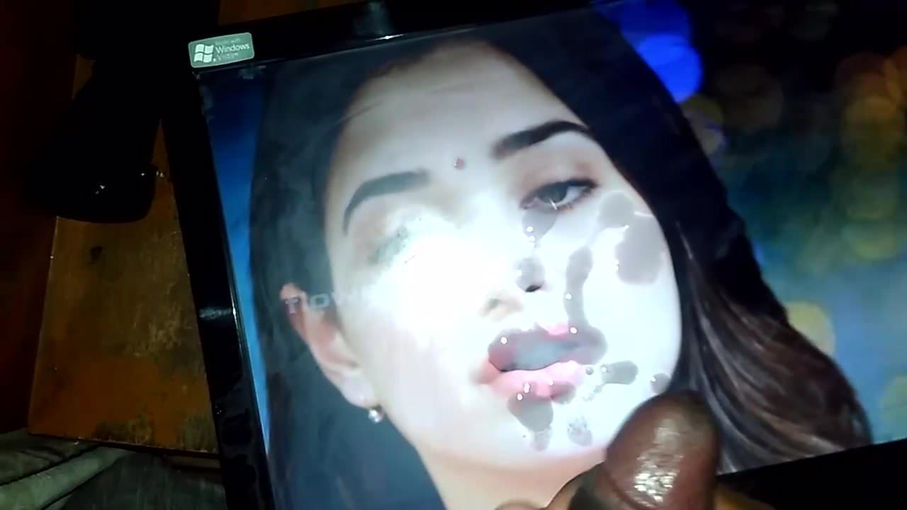 Cum Tribute To Face Queen Tamanna For Her sexy Expressions 