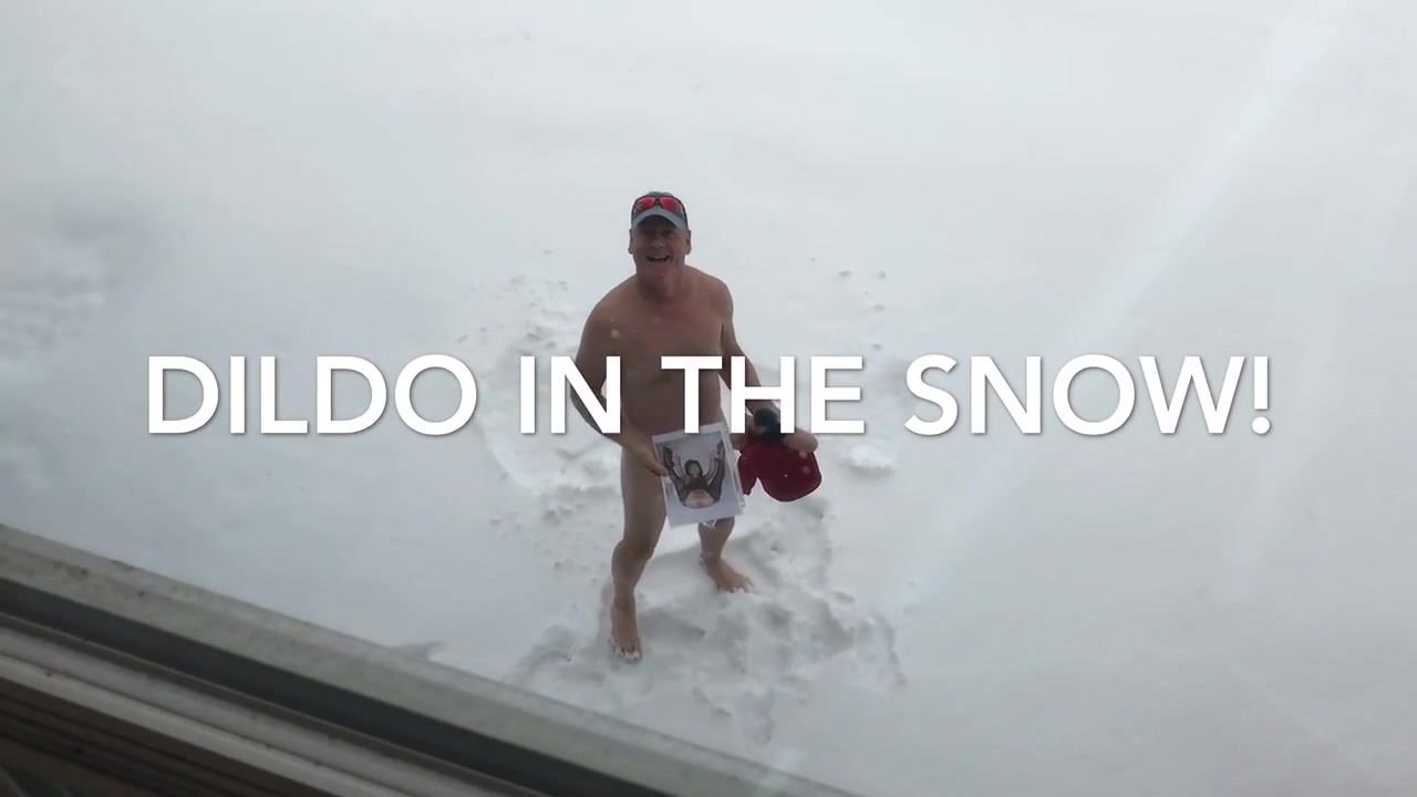 Dildo in the Snow! 