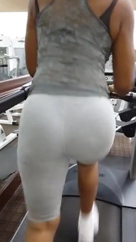 Juicy Haitian booty at the gym