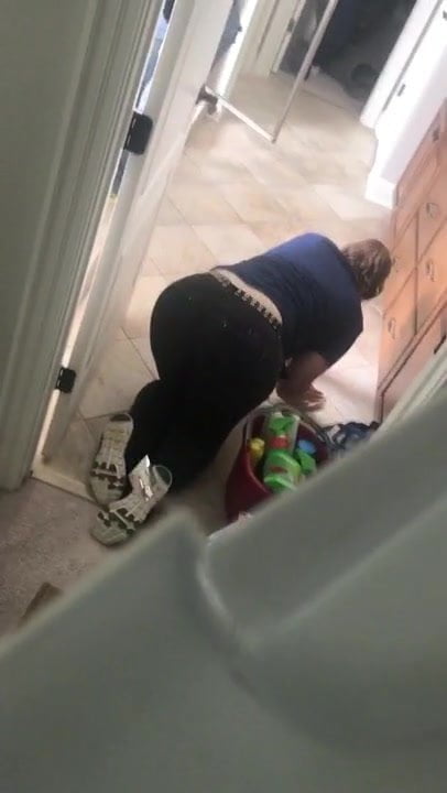 Cleaning lady booty
