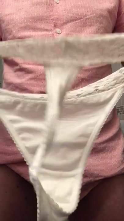 Playing with ails panties and cumming