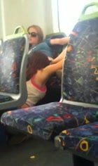 Hot lesbians eating pussy on the public bus in melbourne