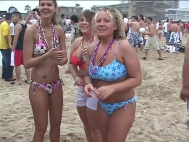 Naked sluts walk around beach party