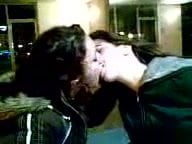 Amateur Lesbian Kiss