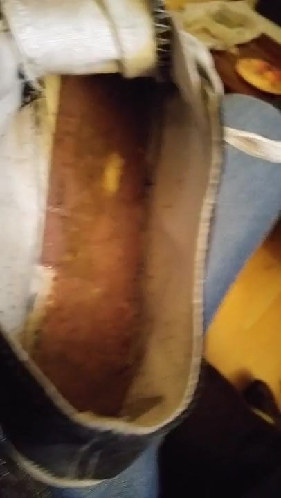 Cum drenched sneaker