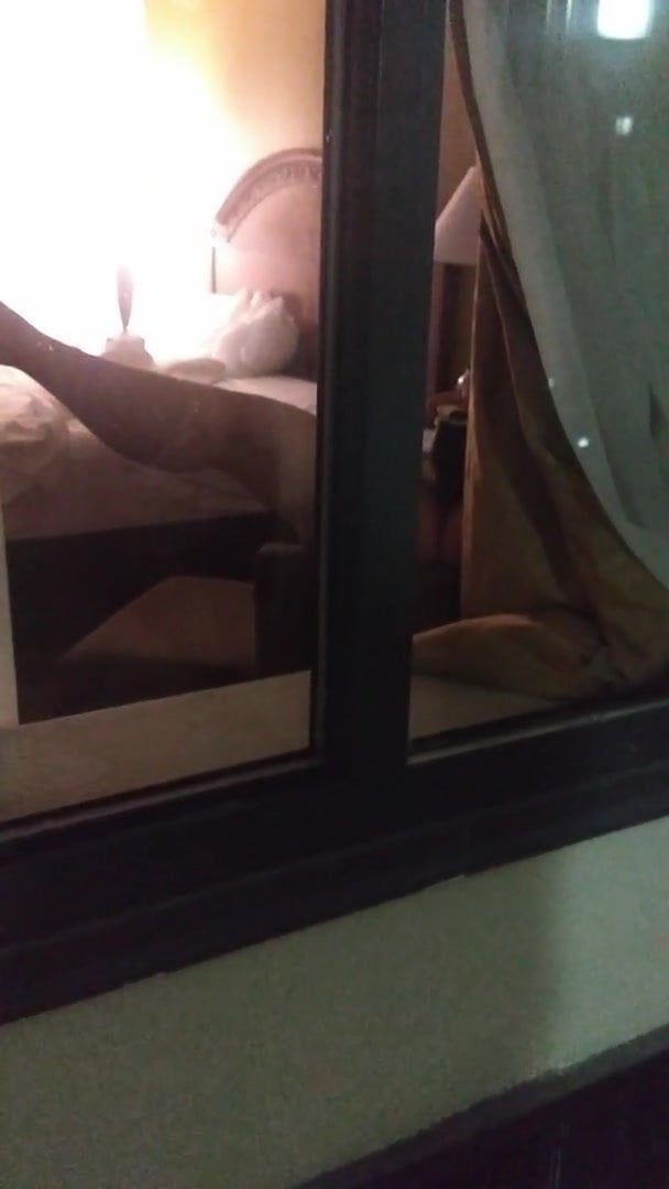 Spying on a sexy BBW at motel prt 2