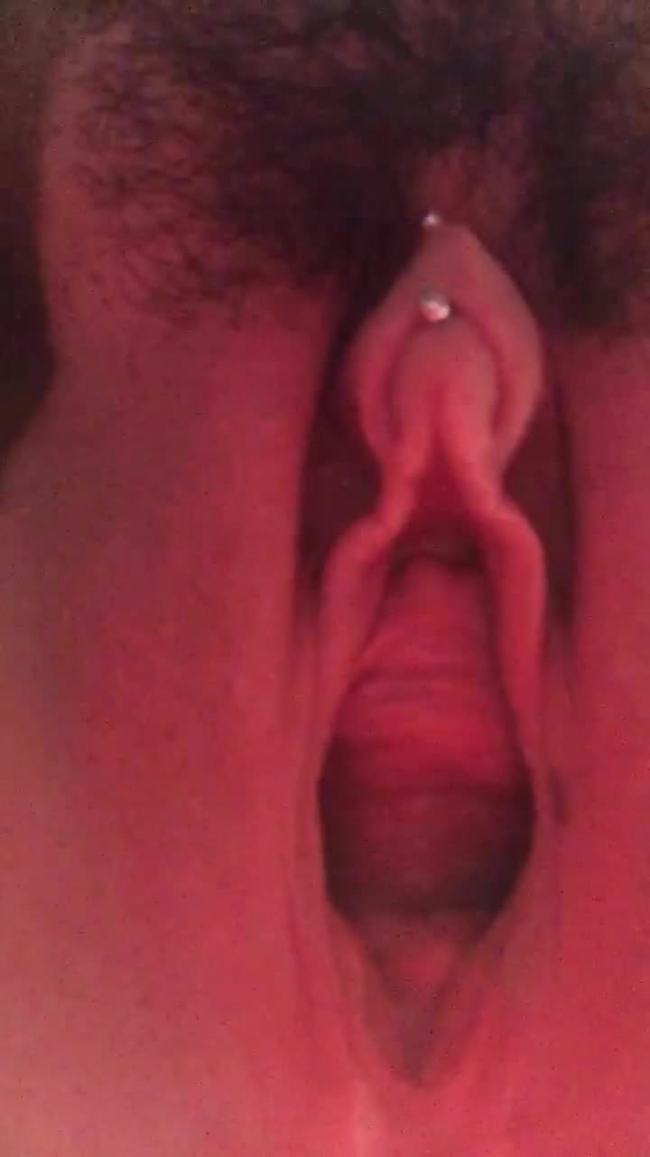 Wife's big clit gaping hungry pussy