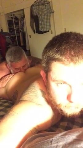 Dad enjoy Delicious breakfast hairy ass