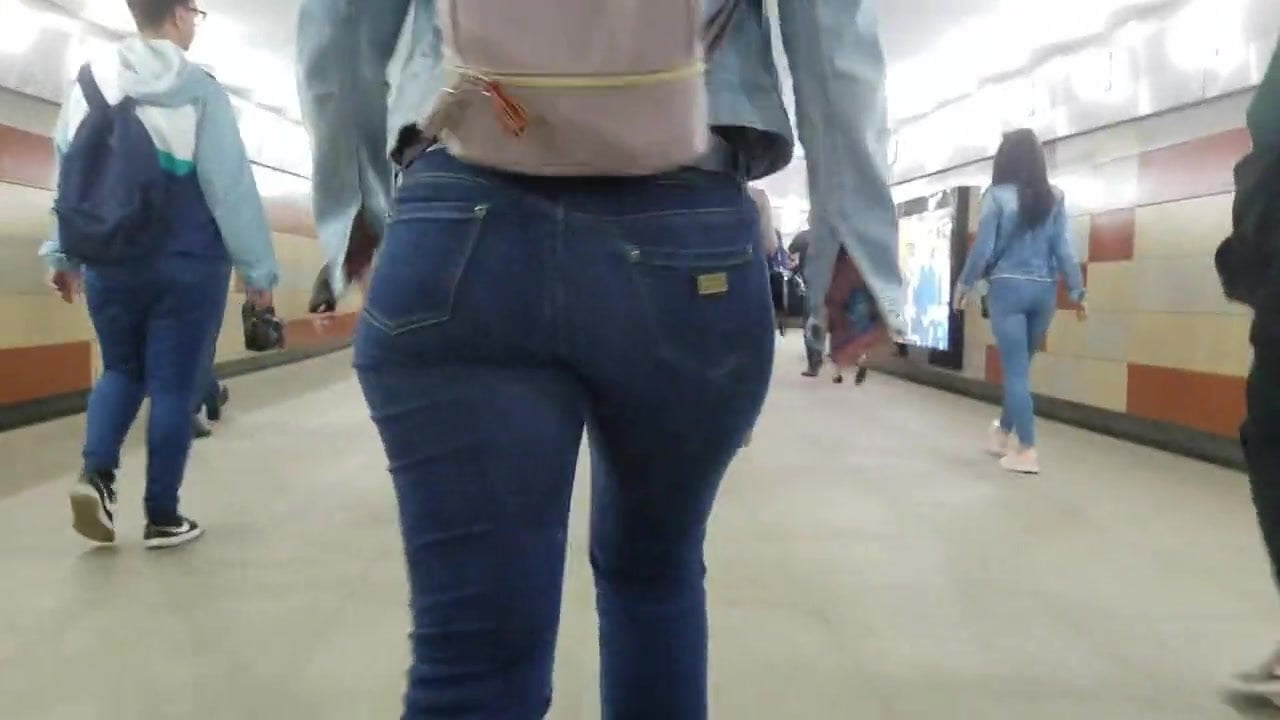 Girl with hot tight round ass