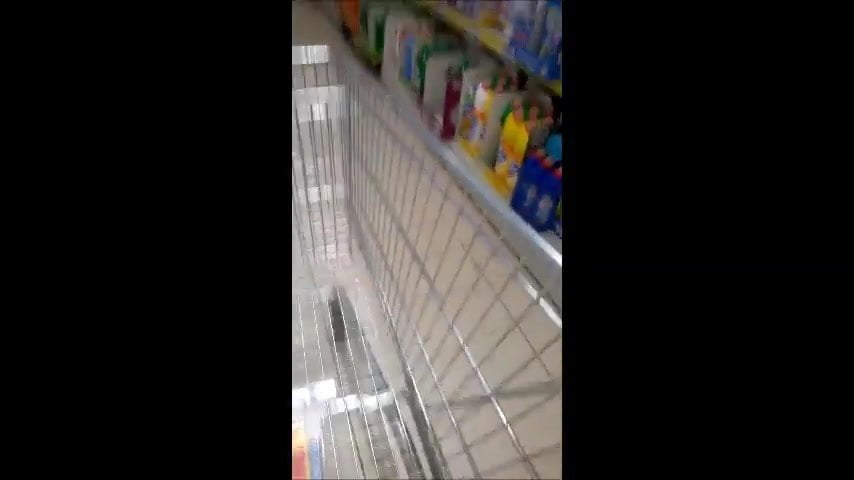 Sexy teen in Polish supermarket
