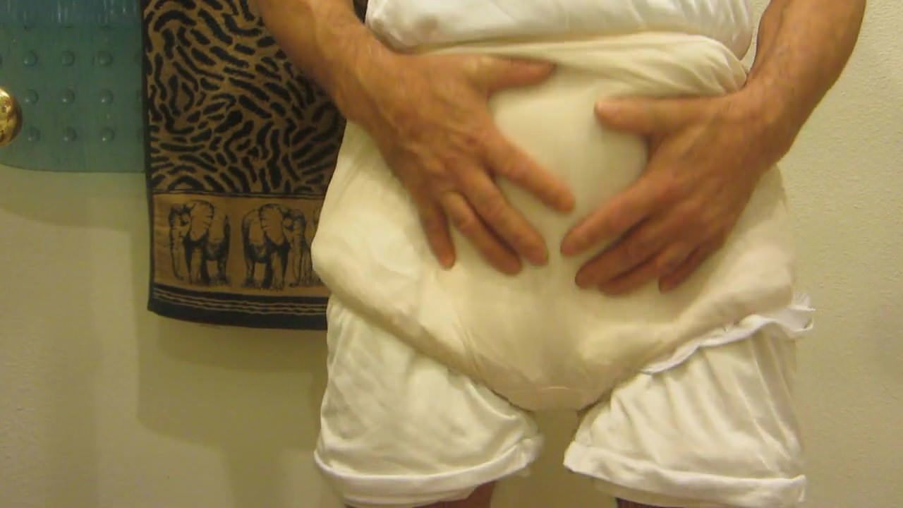 big panties layered before cumming in them