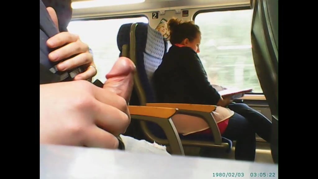 Cumshot in Train