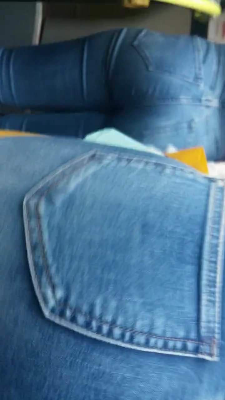 German teen candid jeans ass