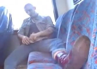 Whit stalion show cock on public transport