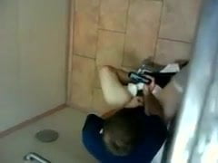 Walmart employee jerking off in the men's room