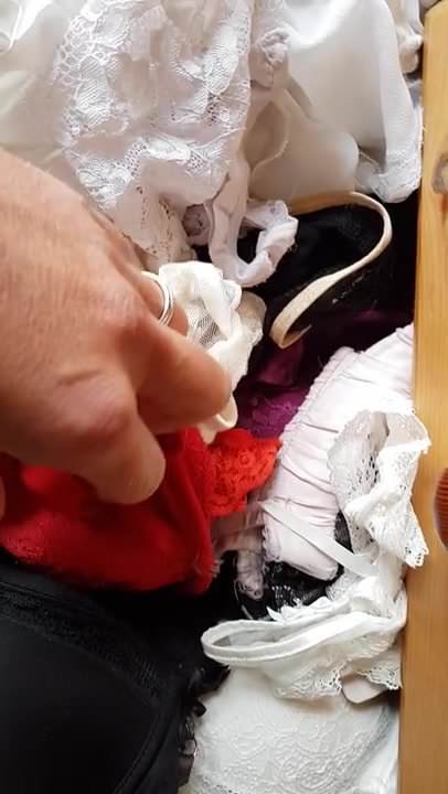 Sexy wife's panty drawer 
