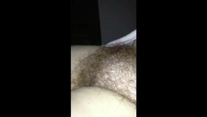 close up of the wifes tired round hairy pussy mound