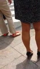 Short skirt asian shanghai chinese girl heels legs sexy