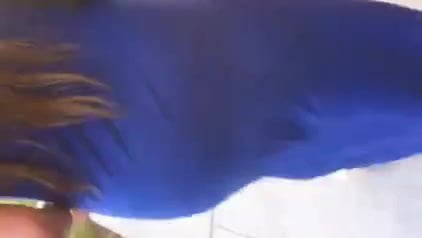 Nice Ass in See Thru Blue Dress