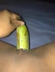 Thai Teen training with Banana deep inside