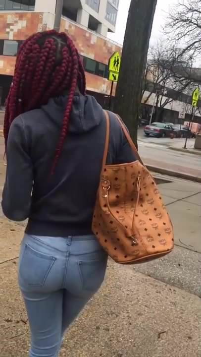 Sexy Black Teen Waiting For Ride