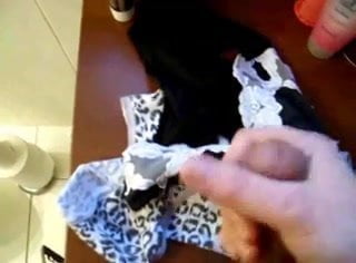 Cumming Over Panties Whilst Sniffing Another Pair