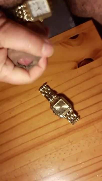 My mother's big gold wristwatch with my cum