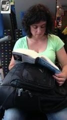 Milf reading on train