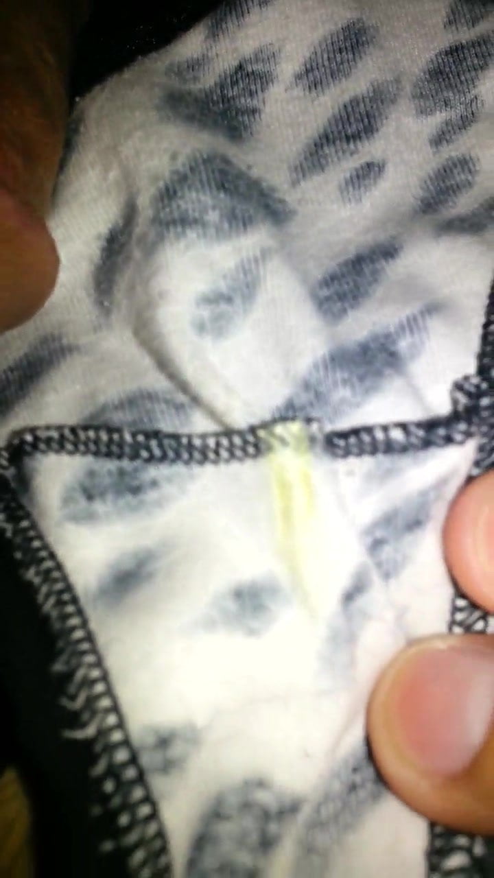 Jerking in my girlfriend's used panties