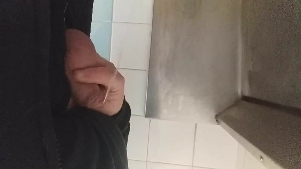 Pissing in local public toilet