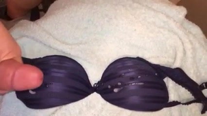 Cum on little teen purple stolen bra