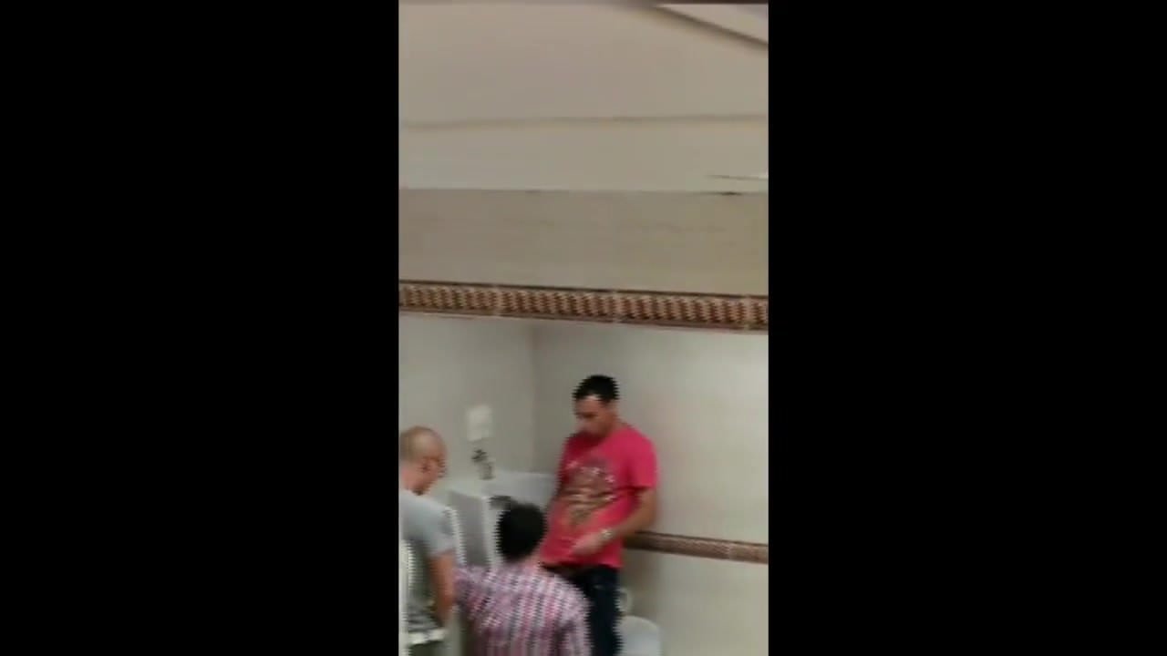 Sucking in the Men bathroom