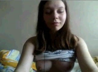 Sexy teen flashing her tits pt 2