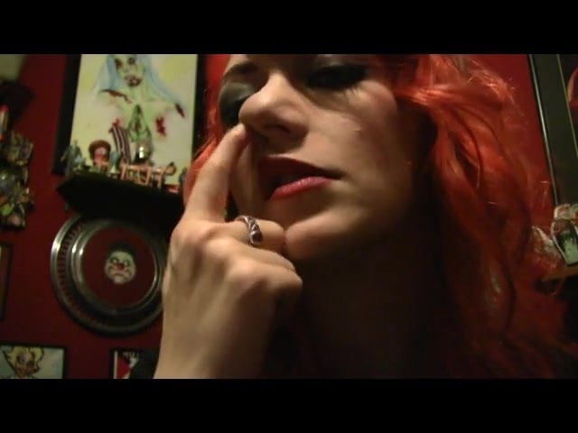 redhead nose picking booger queen