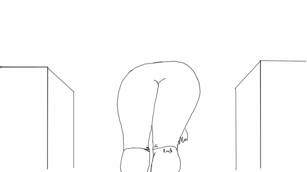 Big bum bending over (Animation)