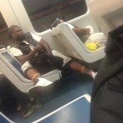black man jerking in metro
