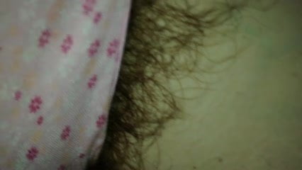 close up of her escaping pubic hair.