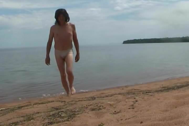 Nude hike on a beach in the Apostle Islands by Mark Heffron