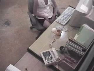 Hidden Security Spy Cam Caught Office Girl Masturbating