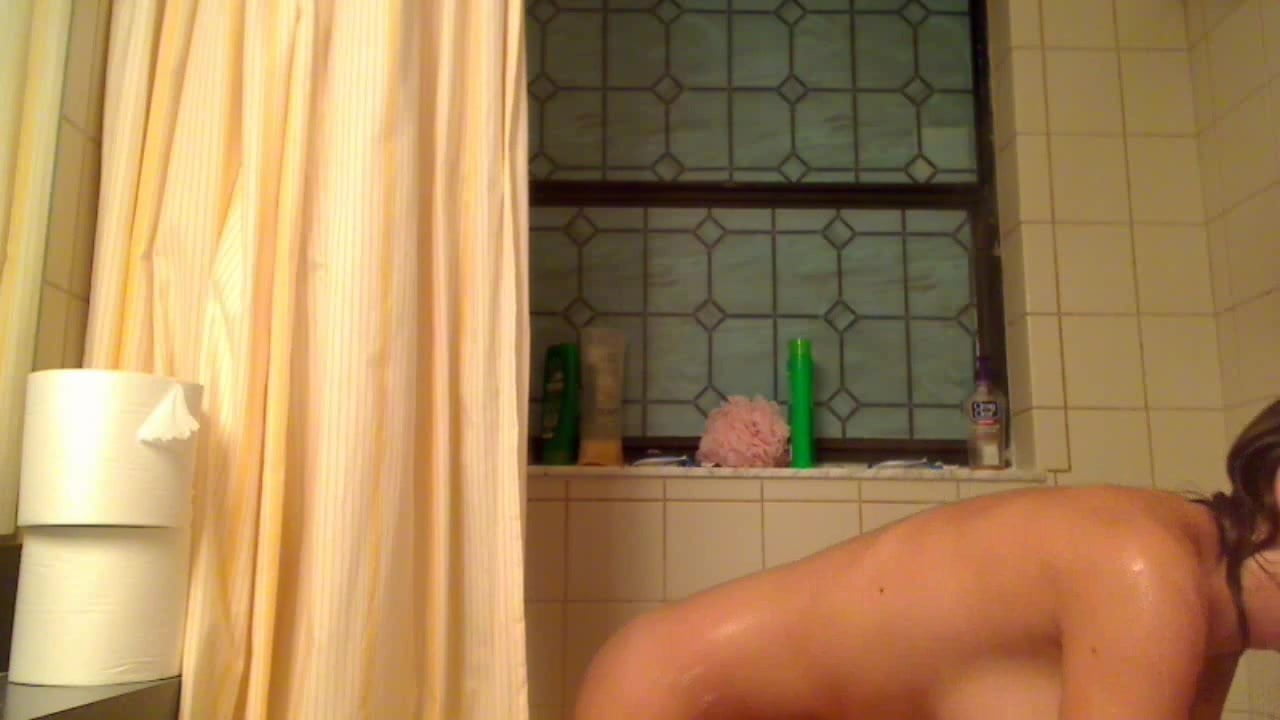 Playful minutes in bathroom