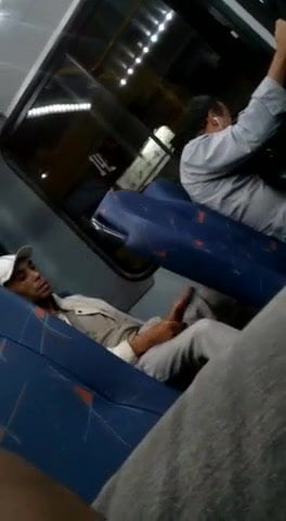 Man flashing huge dick at the bus