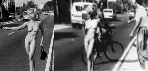 Madonna naked on the street
