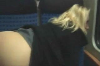 Blonde on train sucking, toying, fucking and gets facial